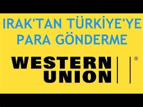 Western union türkiye para gönderme